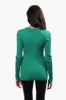 Limite Ribbed Crewneck Pullover Sweater - Green sold by Fairweather