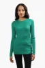 Limite Ribbed Crewneck Pullover Sweater - Green sold by Fairweather