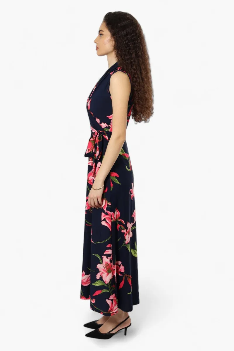 Beechers Brook Sleeveless Floral Crossover Maxi Dress - Navy sold by Fairweather product image thumbnail 3