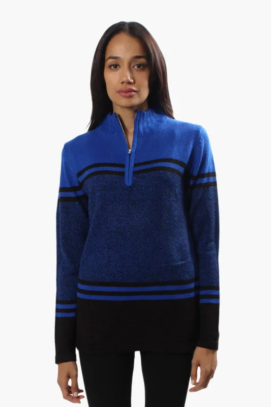 Canada Weather Gear Front Zip Pullover Sweater - Blue sold by Fairweather