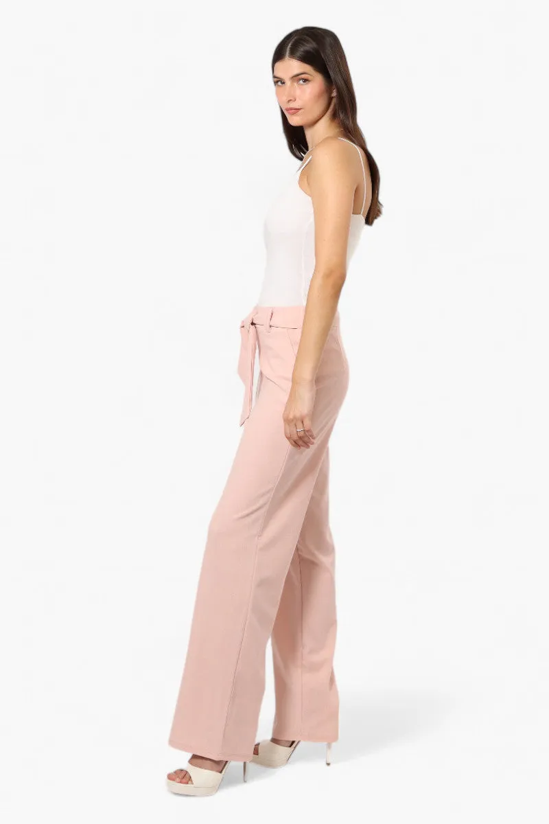 Limite Solid Belted Pants - Pink sold by Fairweather product image thumbnail 3