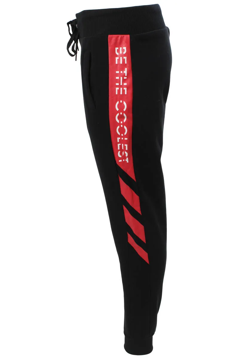 New Look Be The Coolest Side Print Joggers - Black sold by Fairweather product image thumbnail 2