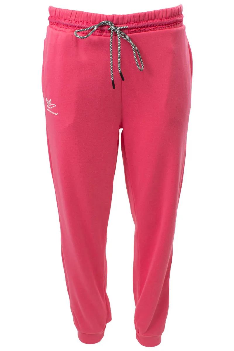 Super Triple Goose Solid Tie Waist Jogger Sweatpants - Pink sold by Fairweather