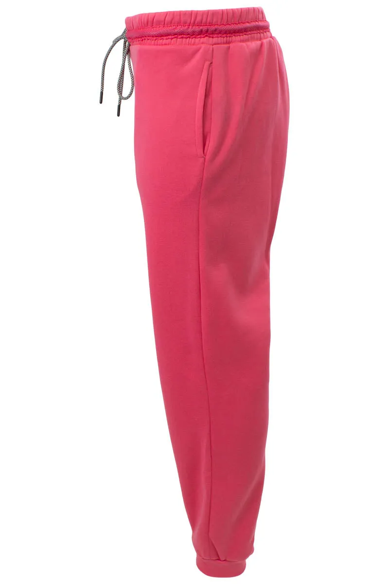 Super Triple Goose Solid Tie Waist Jogger Sweatpants - Pink sold by Fairweather product image thumbnail 2
