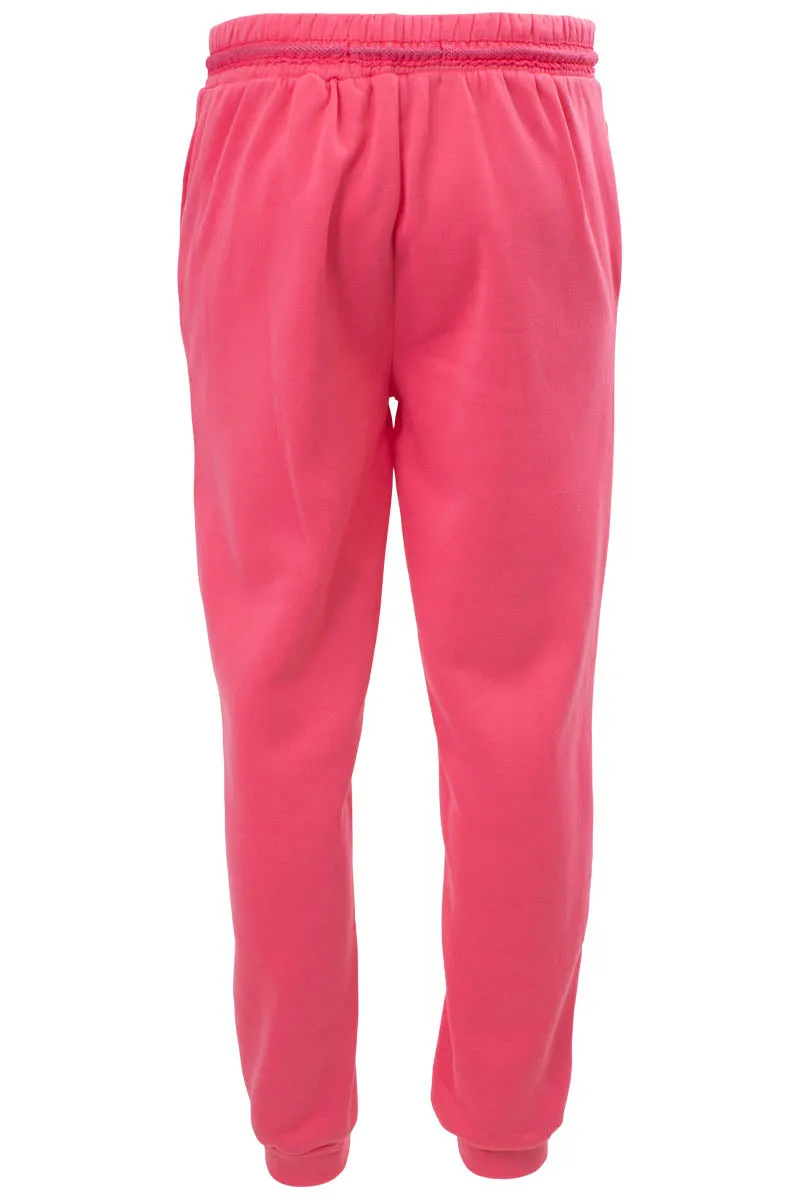Super Triple Goose Solid Tie Waist Jogger Sweatpants - Pink sold by Fairweather product image thumbnail 3