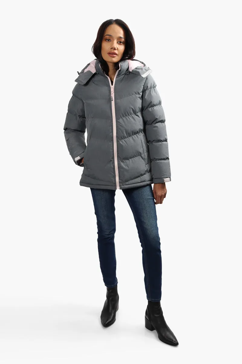 Super Triple Goose Chevron Puffer Bomber Jacket - Grey sold by Fairweather product image thumbnail 2