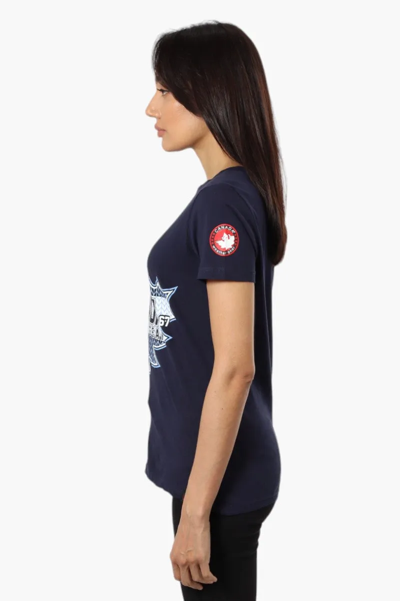 Canada Weather Gear Maple Leaf Print Tee - Navy sold by Fairweather product image thumbnail 3