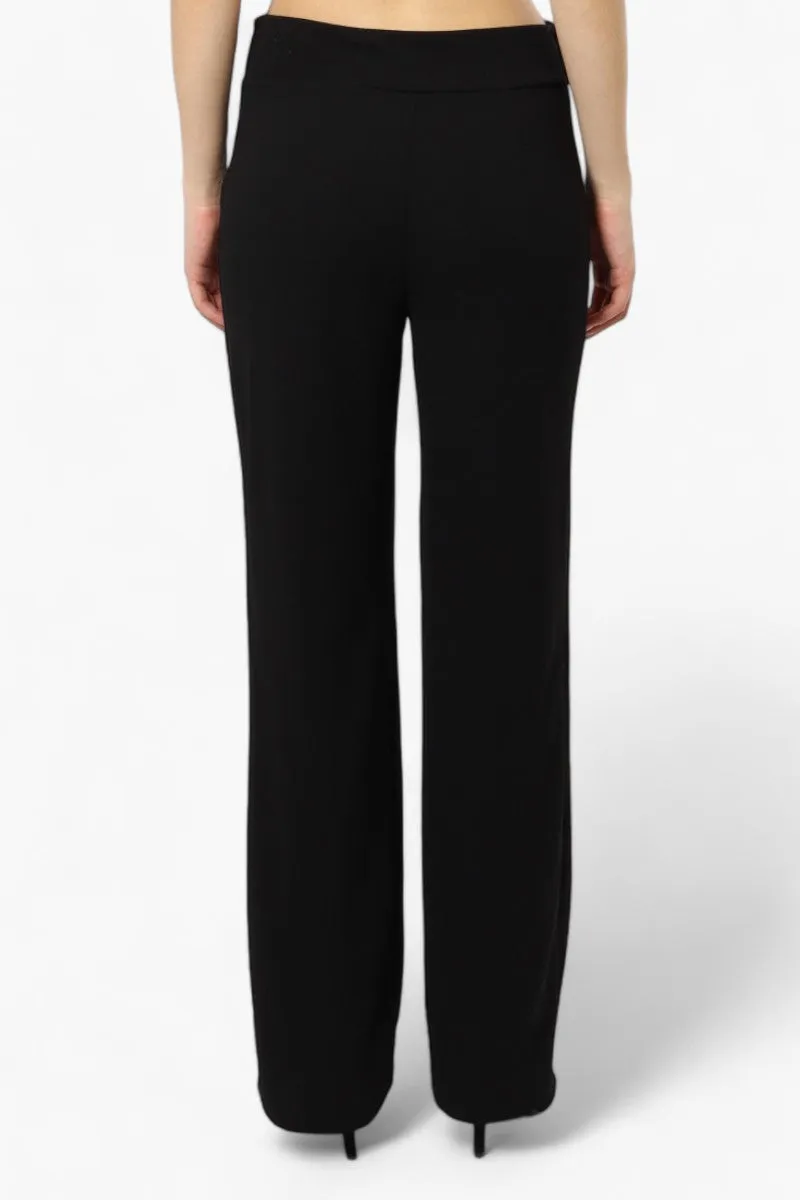 Limite Solid Basic Wide Leg Pants - Black sold by Fairweather product image thumbnail 4