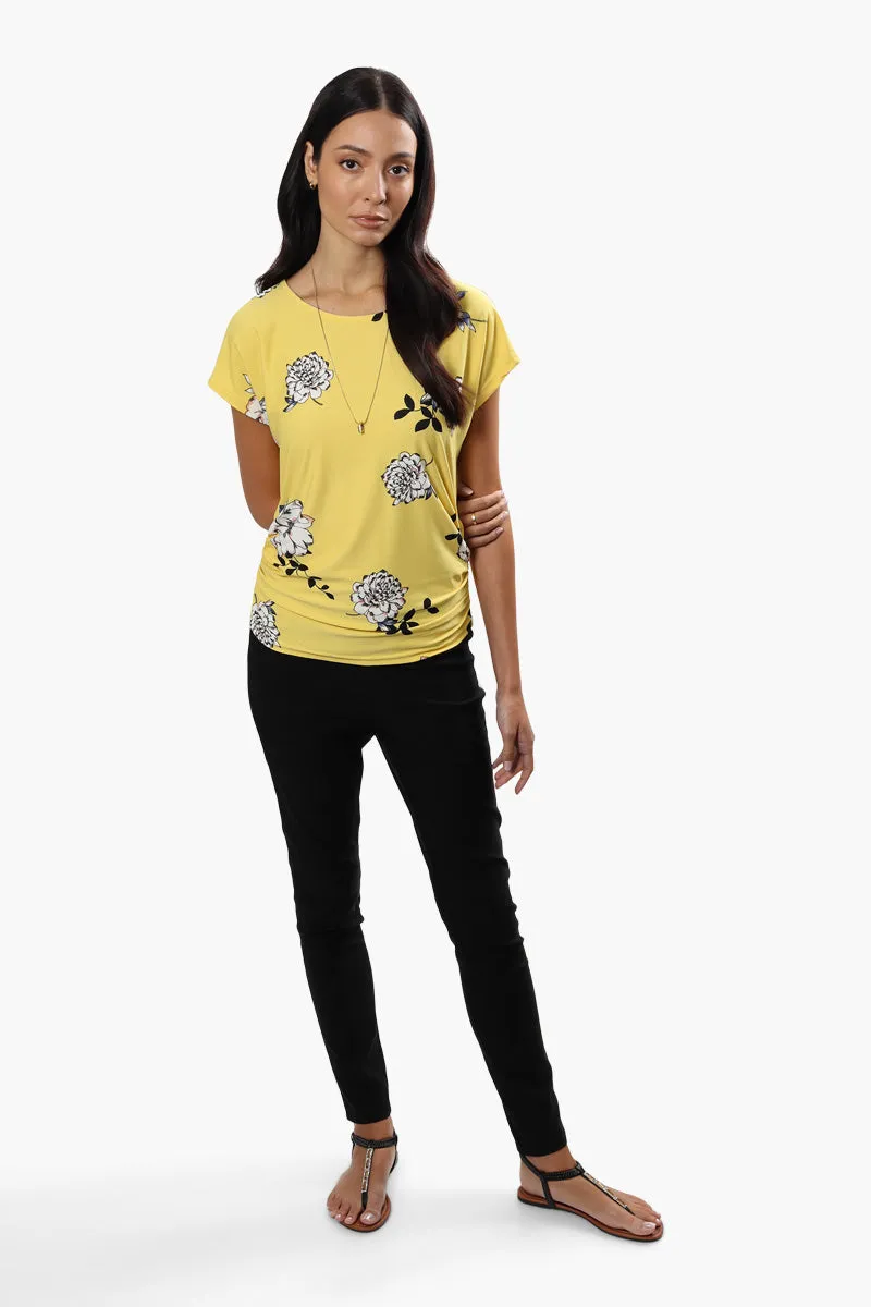 Beechers Brook Floral Side Cinched Shirt - Yellow sold by Fairweather product image thumbnail 2