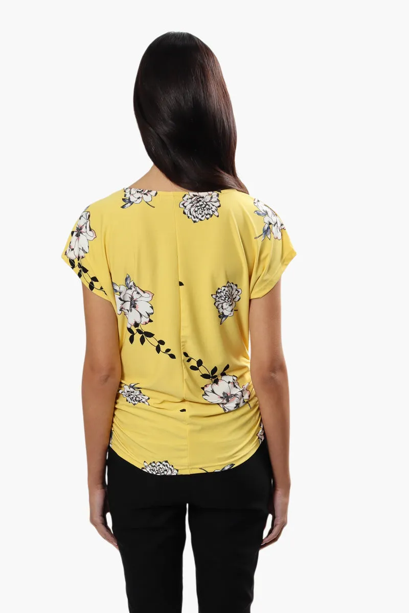 Beechers Brook Floral Side Cinched Shirt - Yellow sold by Fairweather product image thumbnail 4