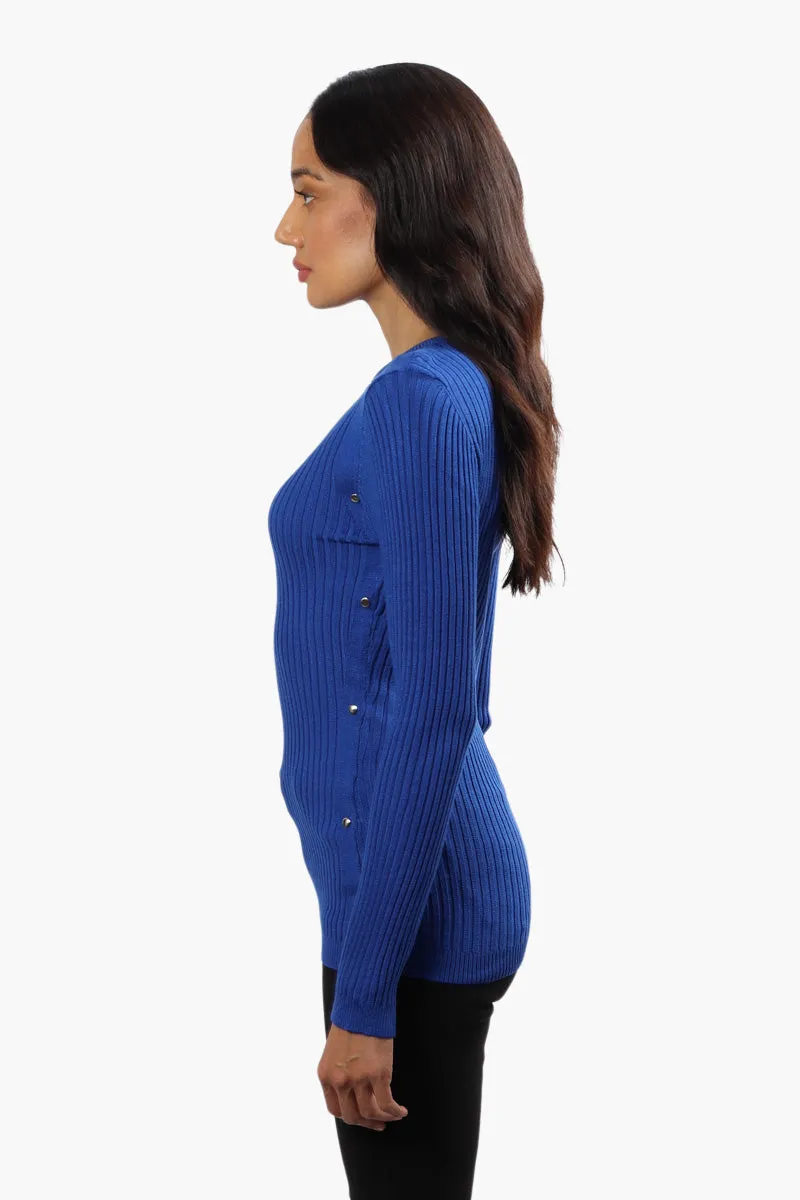 Limite Ribbed Crewneck Pullover Sweater - Blue sold by Fairweather product image thumbnail 3