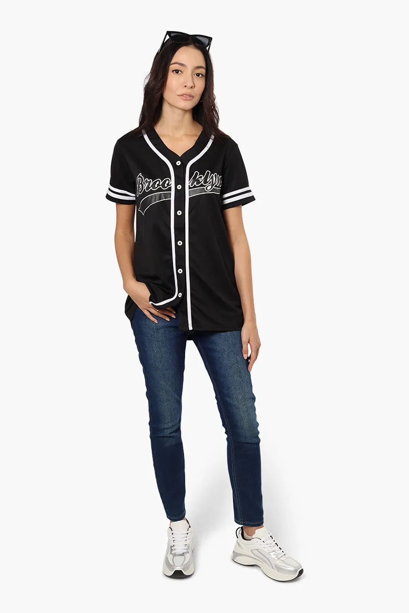 Mecca Brooklyn Printed Baseball Tee - Black sold by Fairweather product image thumbnail 2