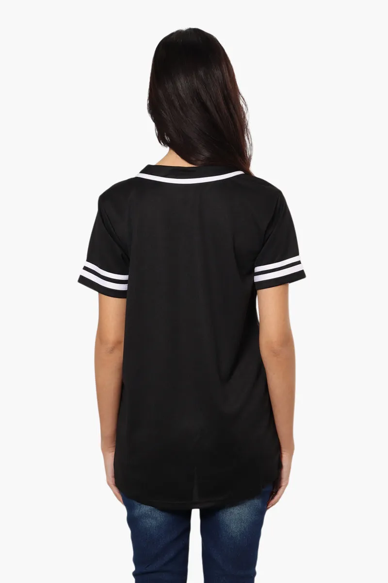 Mecca Brooklyn Printed Baseball Tee - Black sold by Fairweather product image thumbnail 4