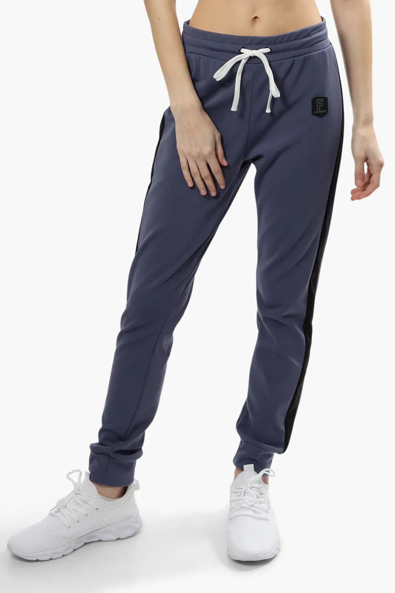 Fahrenheit Tie Waist Side Stripe Joggers - Purple sold by Fairweather