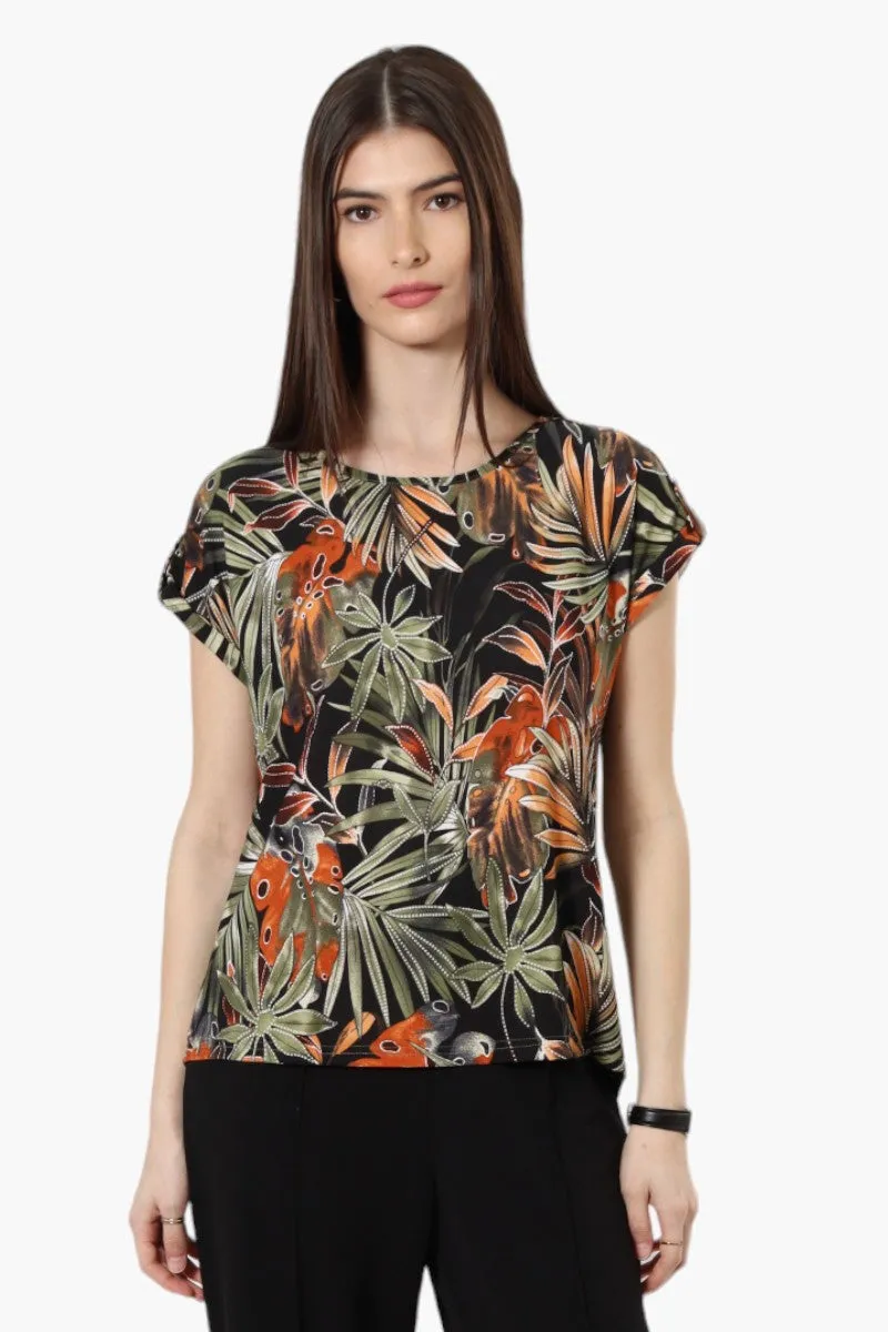 Beechers Brook Patterned Cap Sleeve Blouse - Multi sold by Fairweather
