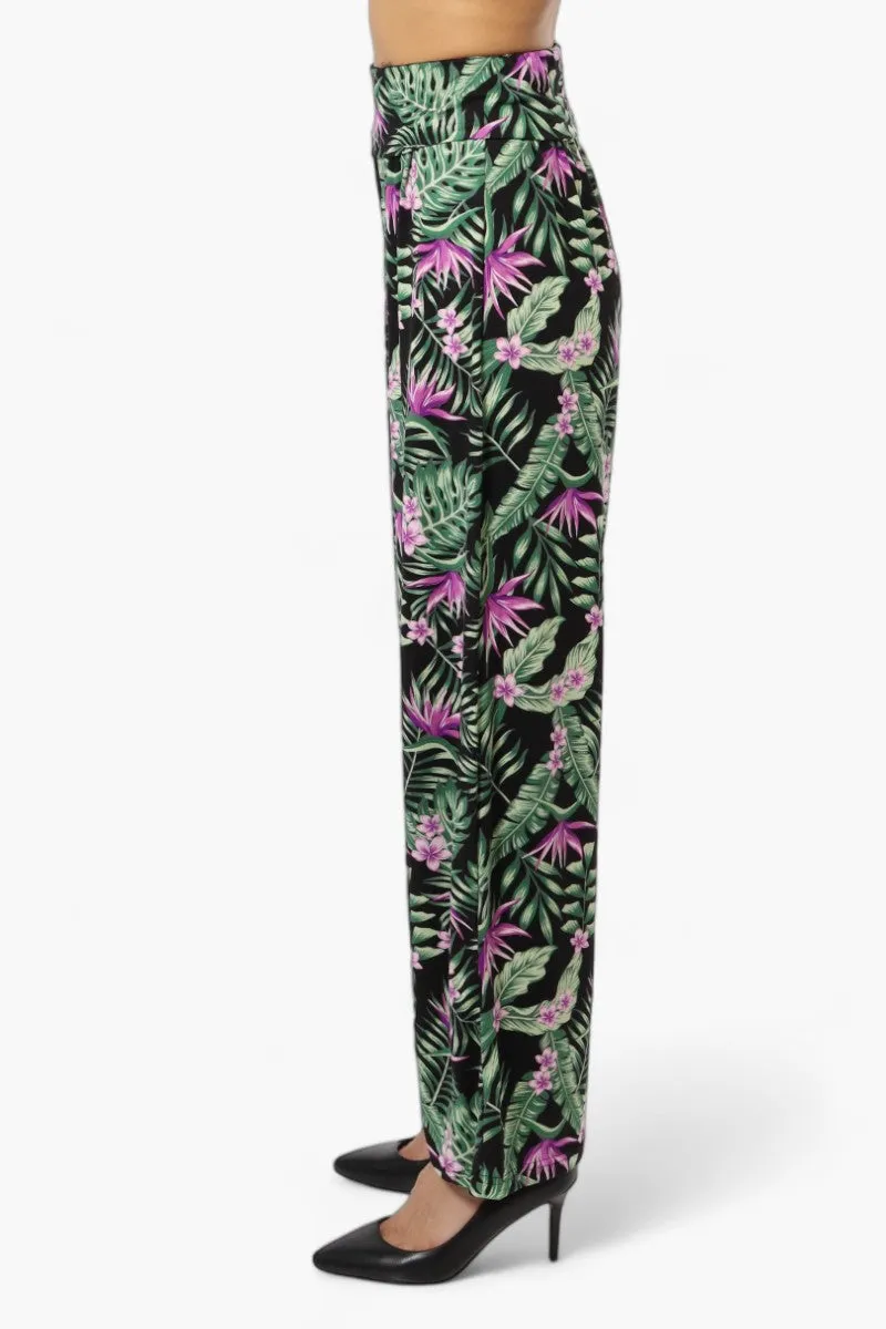 International INC Company Floral High Waist Palazo Pants - Black sold by Fairweather product image thumbnail 3