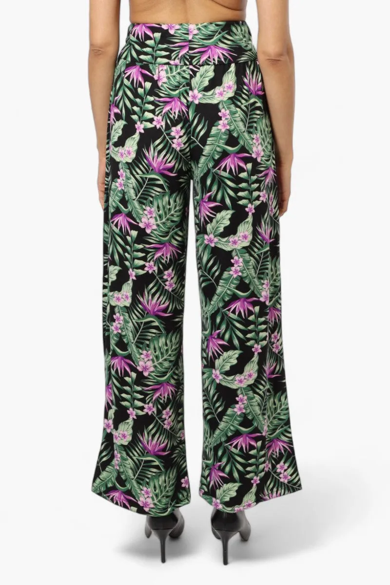 International INC Company Floral High Waist Palazo Pants - Black sold by Fairweather product image thumbnail 4