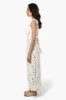 Beechers Brook Butterfly Pattern Belted Crossover Maxi Dress - White sold by Fairweather