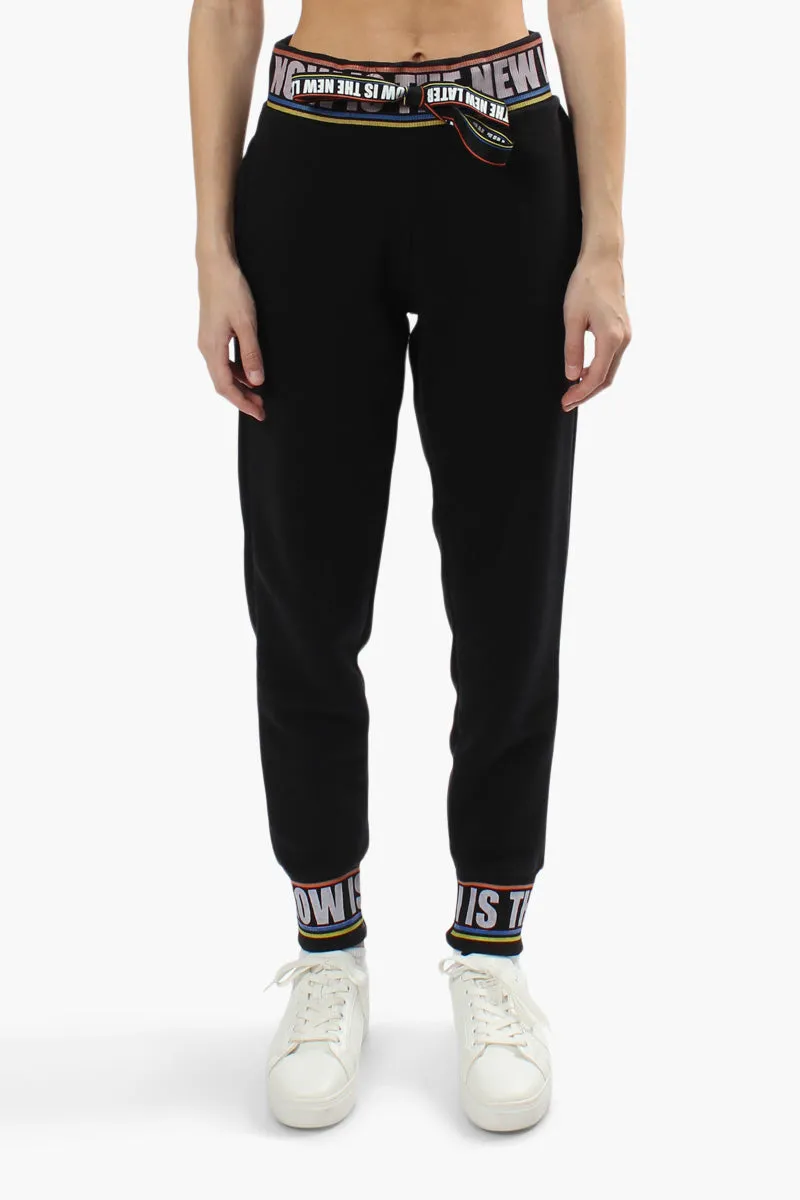 New Look Printed Waistband Joggers - Black sold by Fairweather