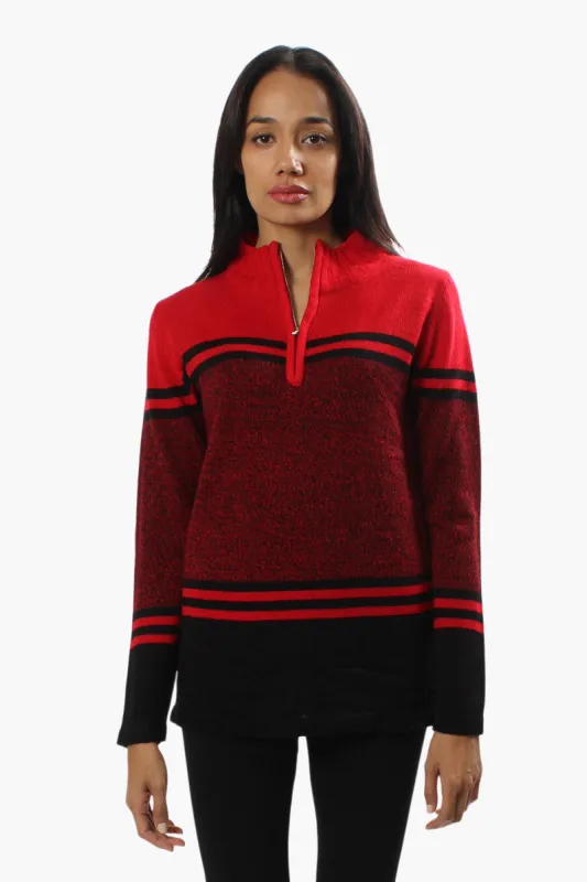 Canada Weather Gear Front Zip Pullover Sweater - Red sold by Fairweather