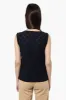 Urbanology Knit Eyelet Cowl Tank Top - Navy sold by Fairweather