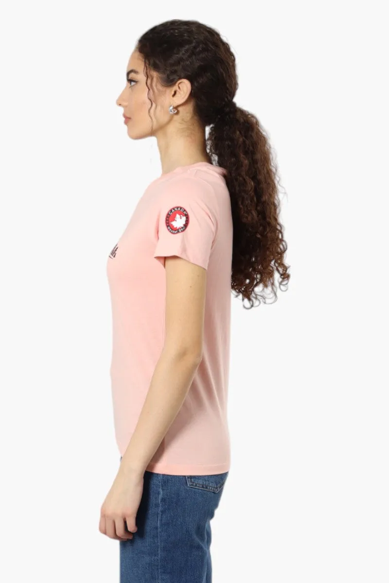 Canada Weather Gear Adventure Awaits V-Neck Tee - Pink sold by Fairweather product image thumbnail 3