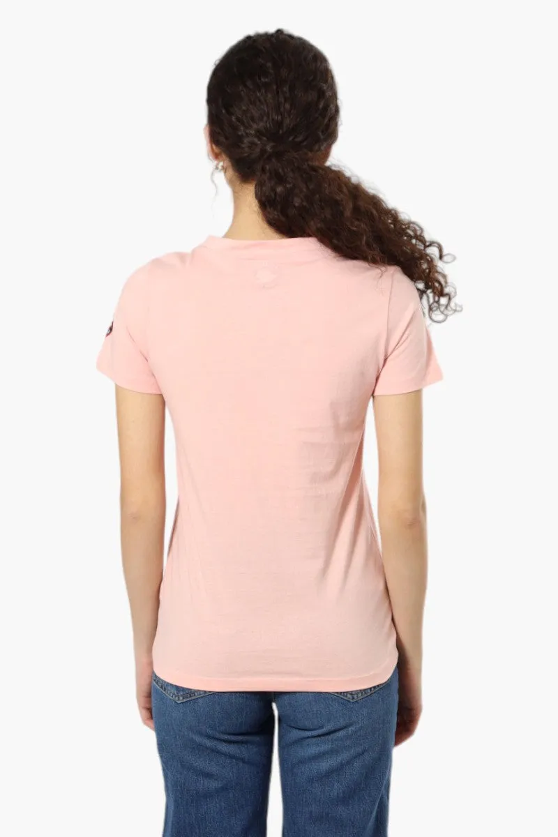 Canada Weather Gear Adventure Awaits V-Neck Tee - Pink sold by Fairweather product image thumbnail 4