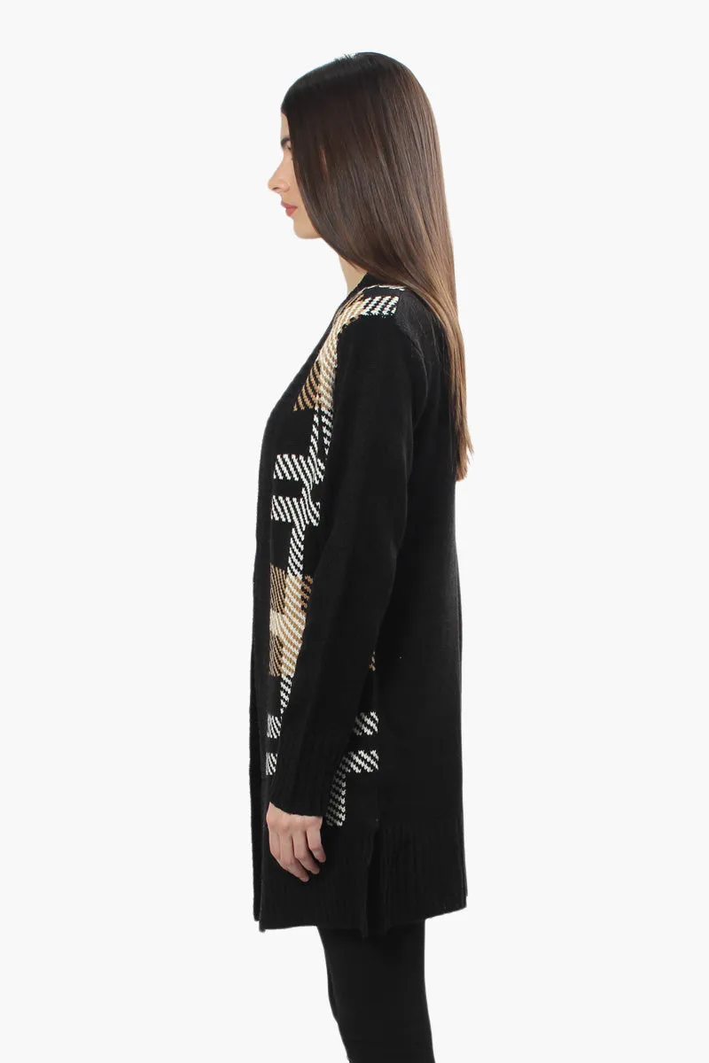 Canada Weather Gear Plaid Open Cardigan - Black sold by Fairweather product image thumbnail 3