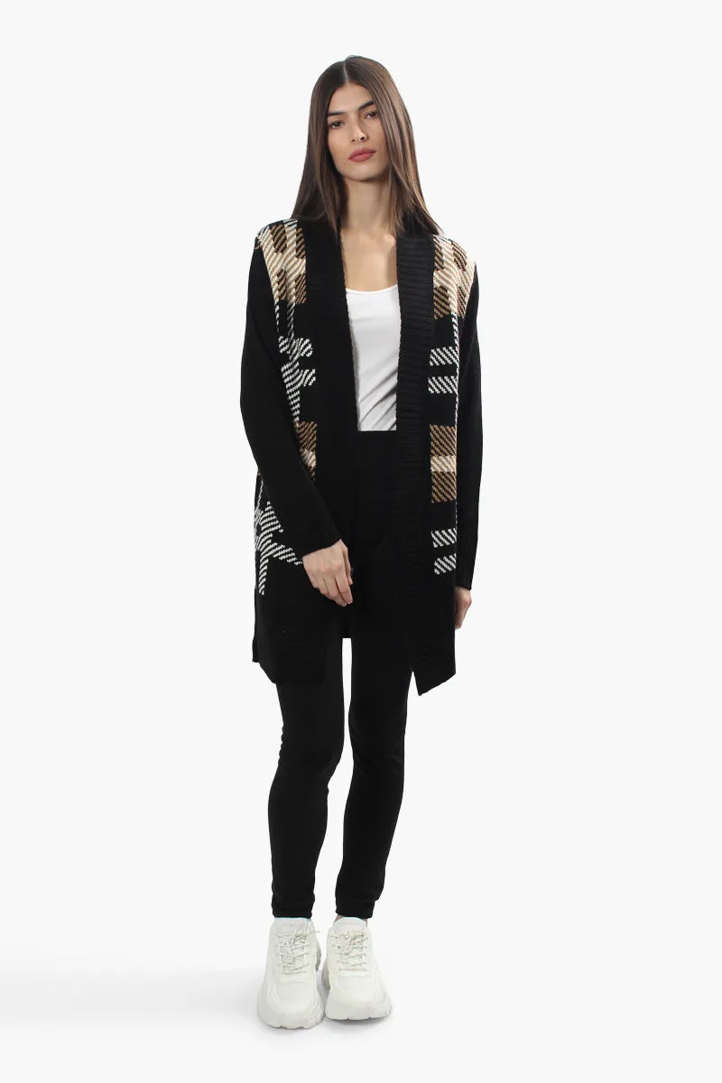 Canada Weather Gear Plaid Open Cardigan - Black sold by Fairweather product image thumbnail 2