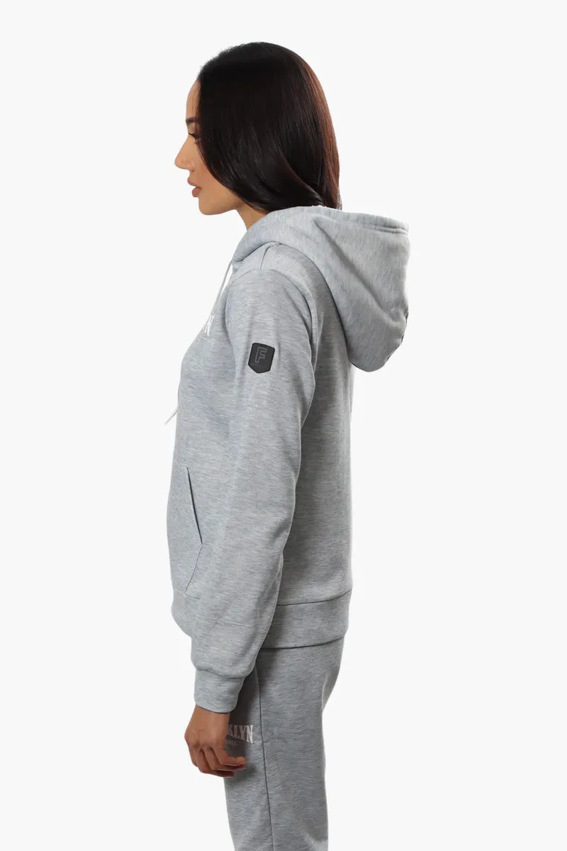 Fahrenheit Brooklyn Print Sherpa Hoodie - Grey sold by Fairweather product image thumbnail 3