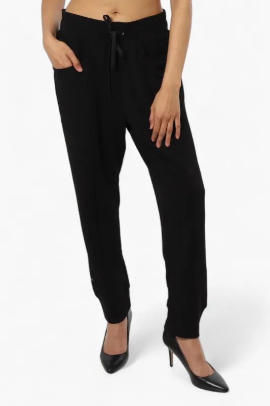 Impress Tie Waist Jogger Pants - Black sold by Fairweather