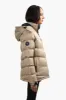 Super Triple Goose Chevron Puffer Bomber Jacket - Beige sold by Fairweather