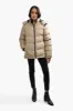 Super Triple Goose Chevron Puffer Bomber Jacket - Beige sold by Fairweather