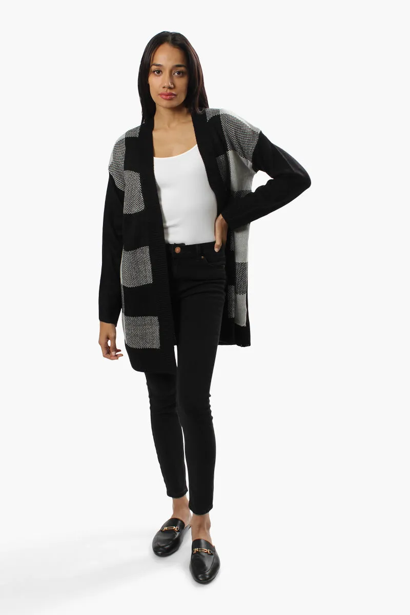 Canada Weather Gear Plaid Open Cardigan - Black sold by Fairweather product image thumbnail 2