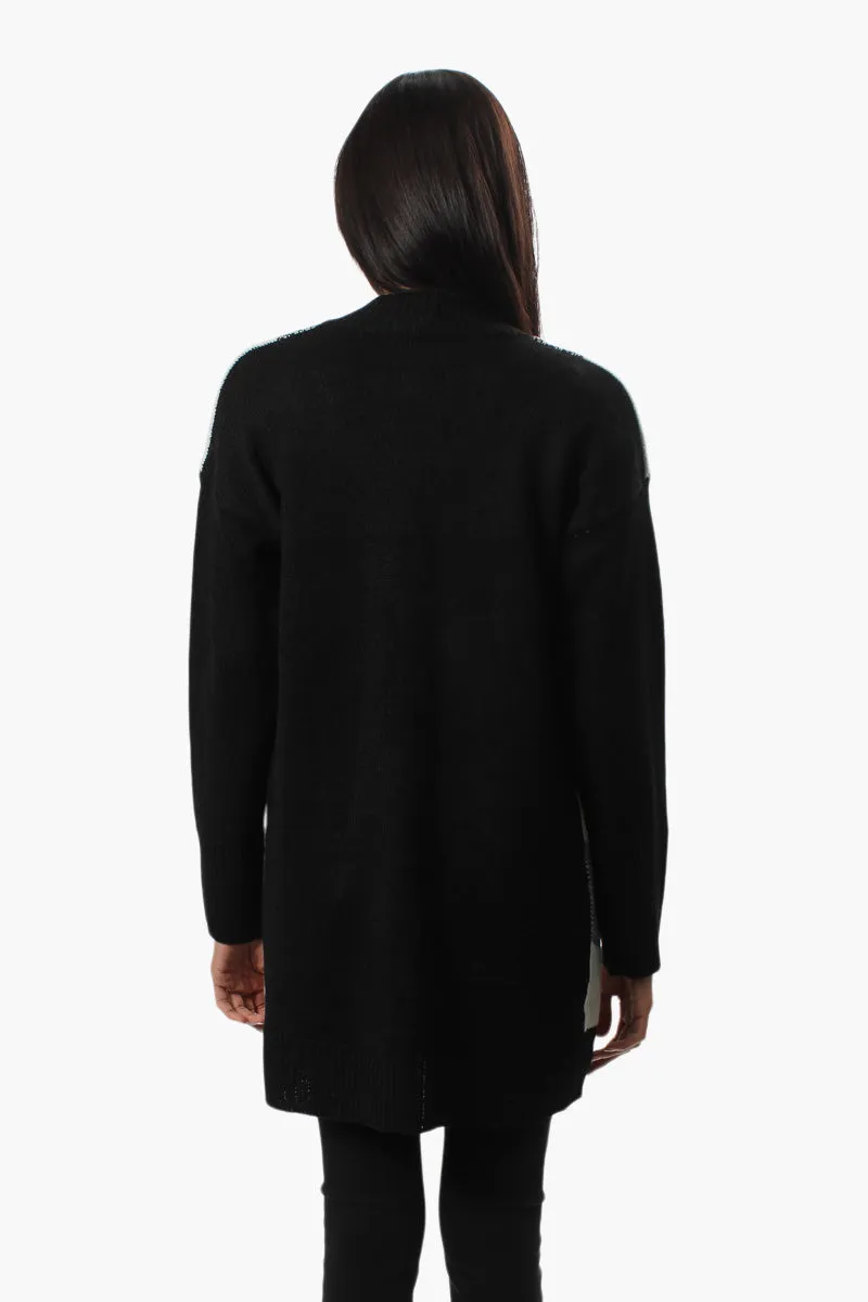 Canada Weather Gear Plaid Open Cardigan - Black sold by Fairweather product image thumbnail 4