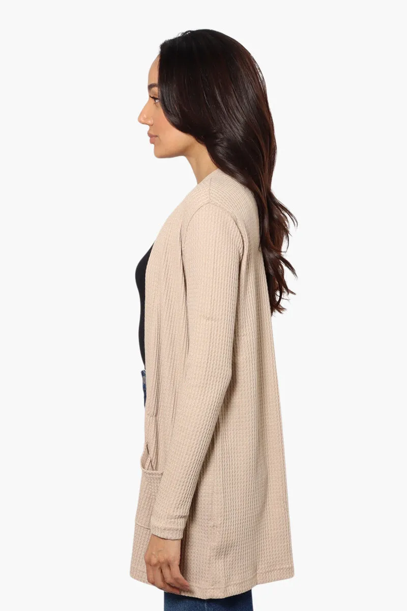 International INC Company Long Sleeve Open Wrap Cardigan - Beige sold by Fairweather product image thumbnail 3