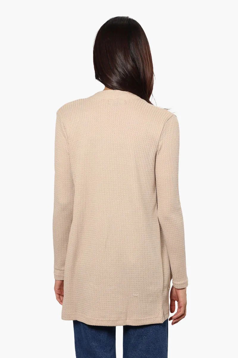 International INC Company Long Sleeve Open Wrap Cardigan - Beige sold by Fairweather product image thumbnail 4