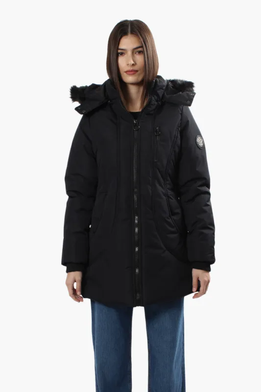 Oppenheimer Cinched Back Parka Jacket - Navy sold by Fairweather