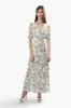 Beechers Brook Floral Crossover Maxi Dress - White sold by Fairweather