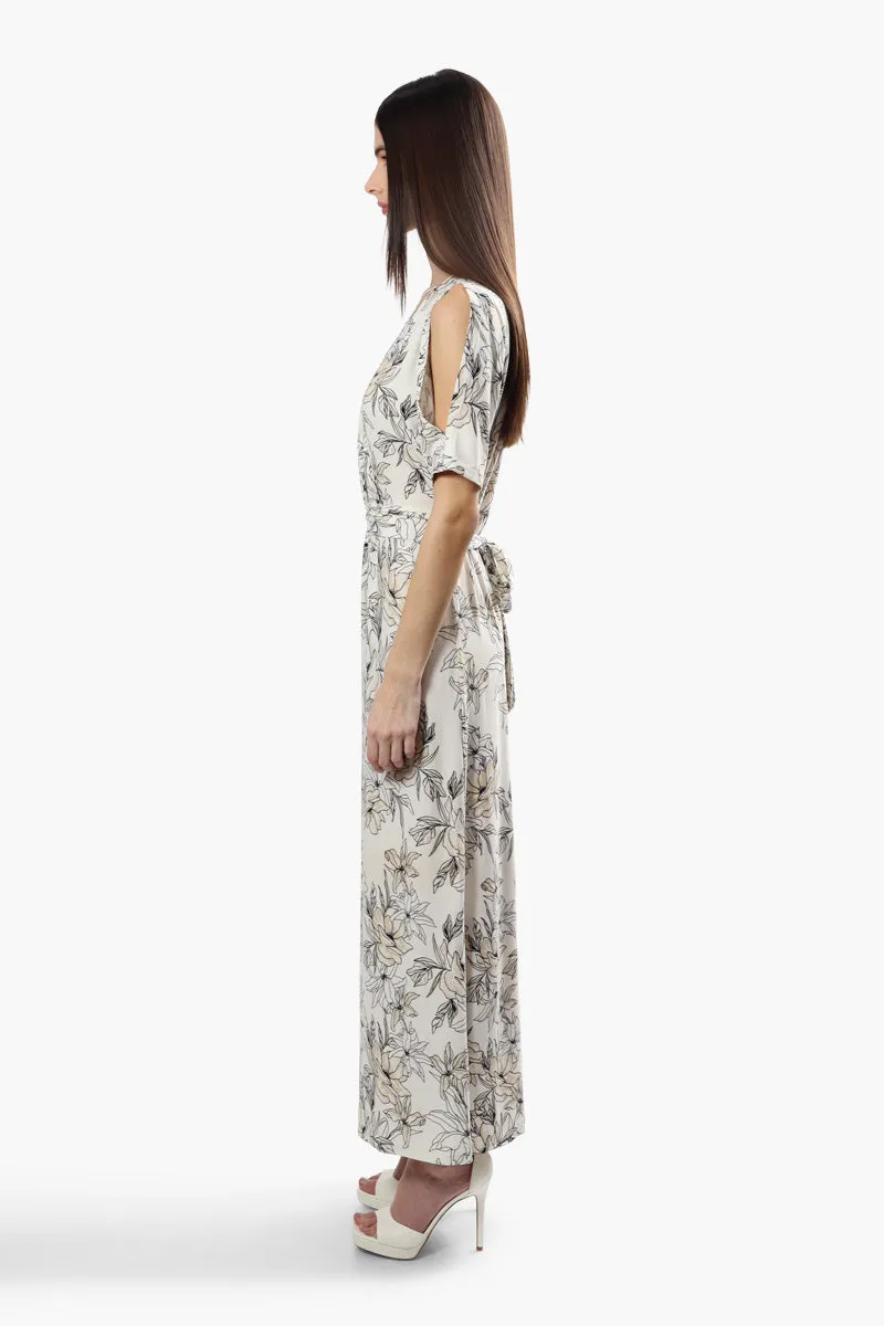 Beechers Brook Floral Crossover Maxi Dress - White sold by Fairweather product image thumbnail 3