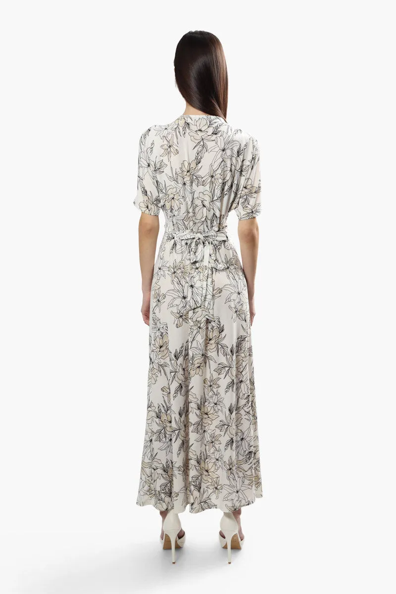 Beechers Brook Floral Crossover Maxi Dress - White sold by Fairweather product image thumbnail 4