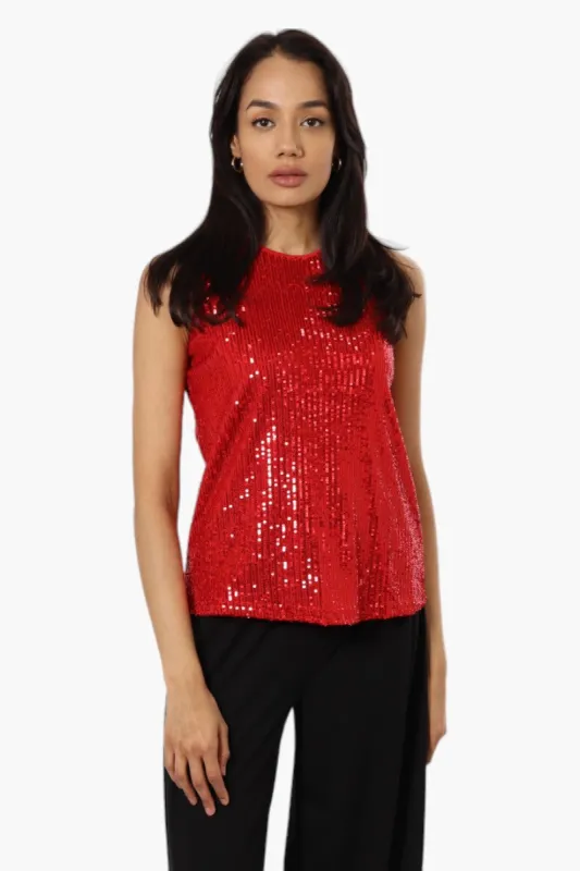 Limite Sequin Tank Top - Red sold by Fairweather