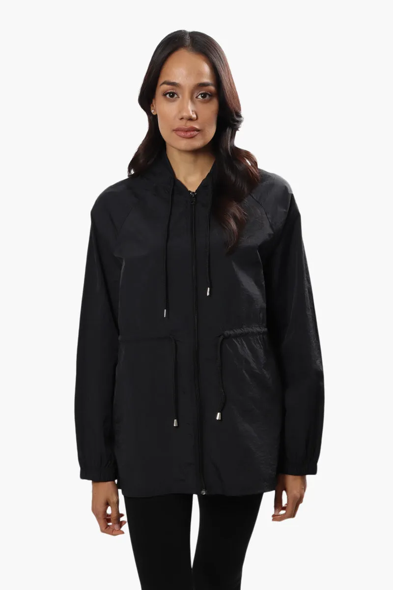 Canada Weather Gear Hooded Windbreaker Lightweight Jacket - Black sold by Fairweather