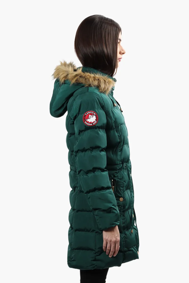Canada Weather Gear Tie Waist Puffer Parka Jacket - Green sold by Fairweather product image thumbnail 3