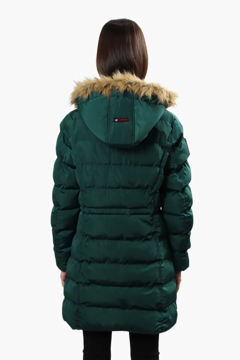 Canada Weather Gear Tie Waist Puffer Parka Jacket - Green sold by Fairweather product image thumbnail 4