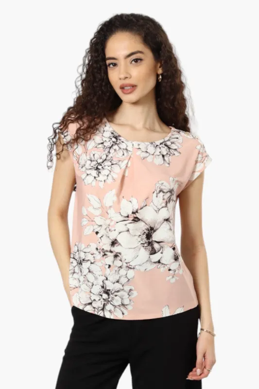 Beechers Brook Floral Cap Sleeve Blouse - Pink sold by Fairweather
