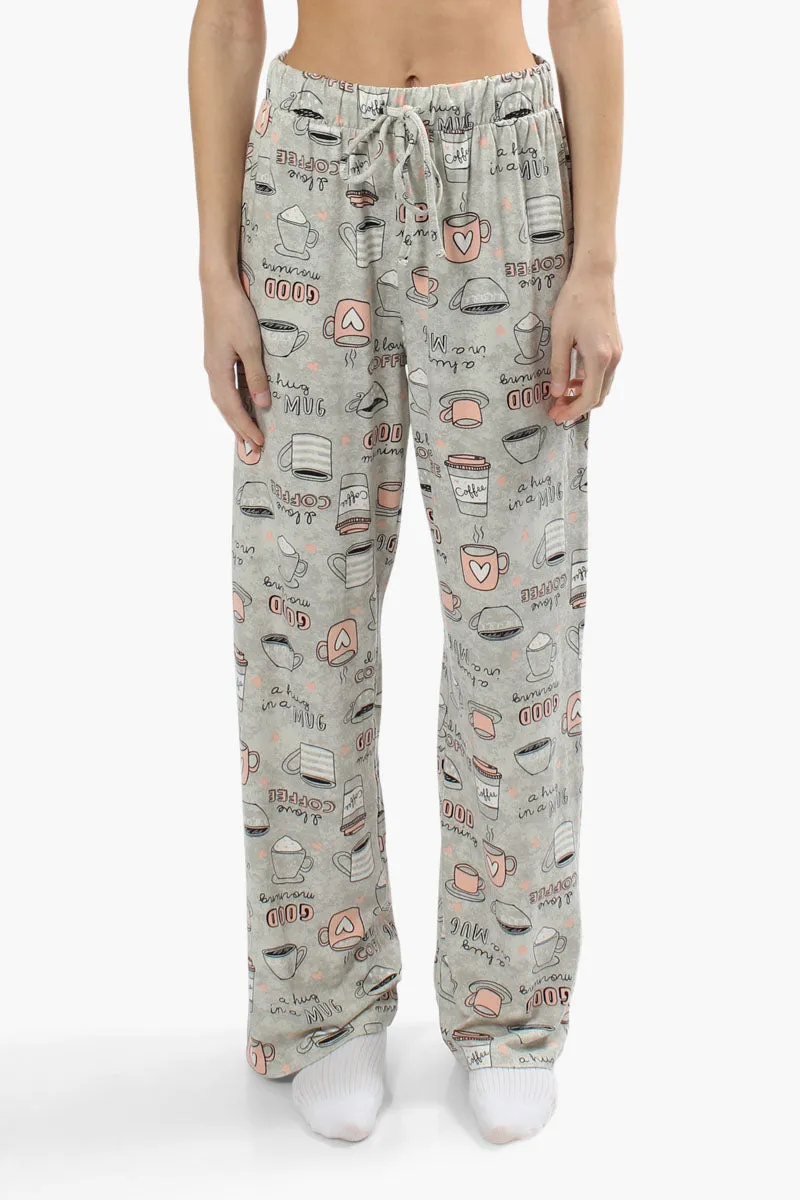 Canada Weather Gear Coffee Print Pajama Pants - Grey sold by Fairweather