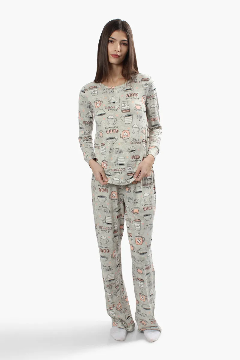 Canada Weather Gear Coffee Print Pajama Pants - Grey sold by Fairweather product image thumbnail 2
