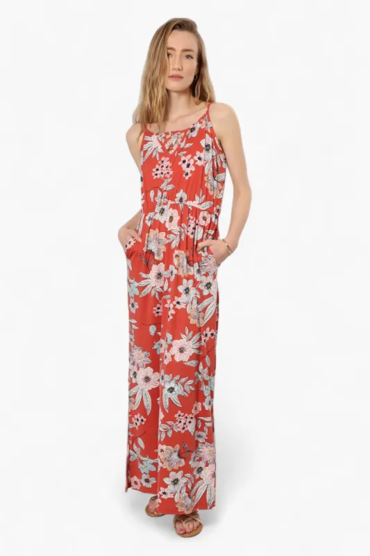Beechers Brook Floral Sleeveless Maxi Dress - Orange sold by Fairweather