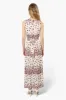 Beechers Brook Floral Sleeveless Belted Maxi Dress - White sold by Fairweather